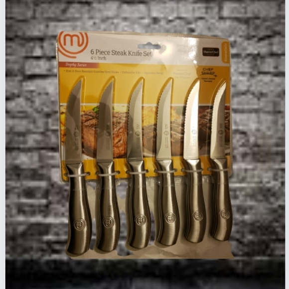 Master Chef Kitchen Master Chef Trophy Series 6piece Steak Knife Set 45 Poshmark